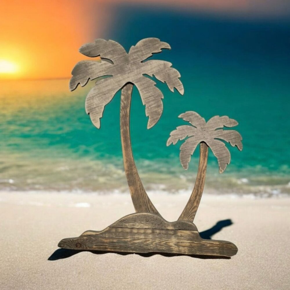 Wood Palm Tree Wall Hanging